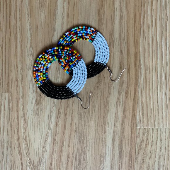 Ankara Beaded Earrings - Picture 6 of 16